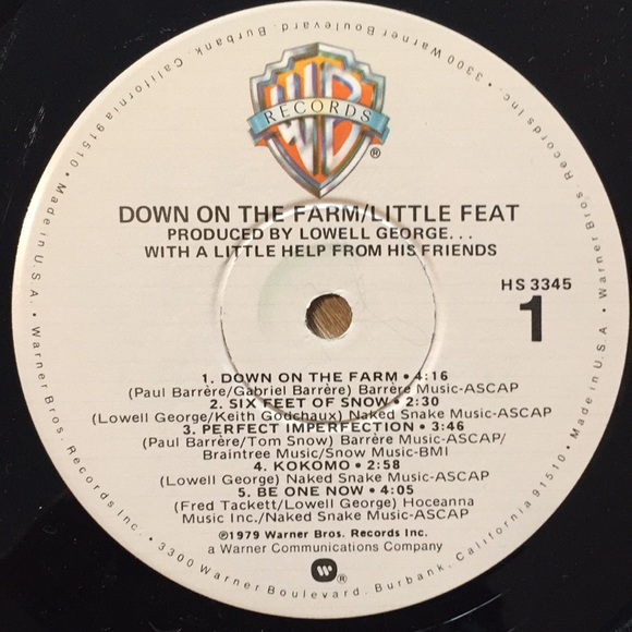 Little Feat - “Down On The Farm” Vinyl LP - Picture 4 of 5